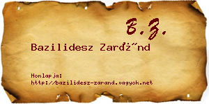 Bazilidesz Zaránd névjegykártya
